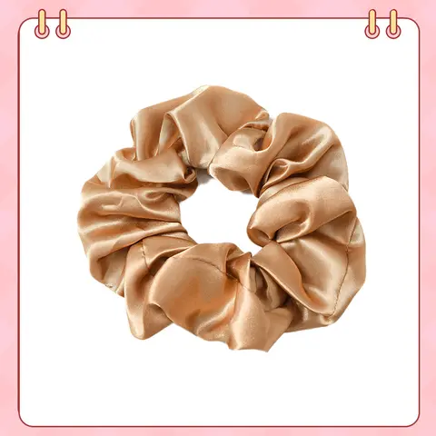Pizazz 1-Piece Silk Satin Scrunchie - Elastic Band Scrunchies, Smooth Finish Hair Styling Accessory for Ponytail, Unisex Everyday Wear Accessories for Women