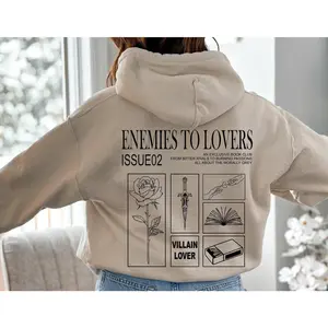 Enemies to Lovers Hoodie, Morally Grey Sweatshirt, Retro Reader Hoodie, Funny Reading Sweatshirt, Romantasy Hoodie, Book Lover Shirt Gift