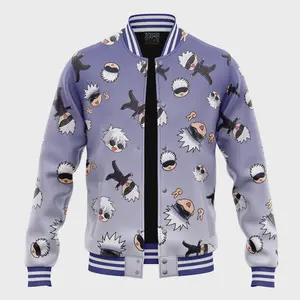 Gojo Pattern Jujutsu Kaisen Baseball Varsity Jacket