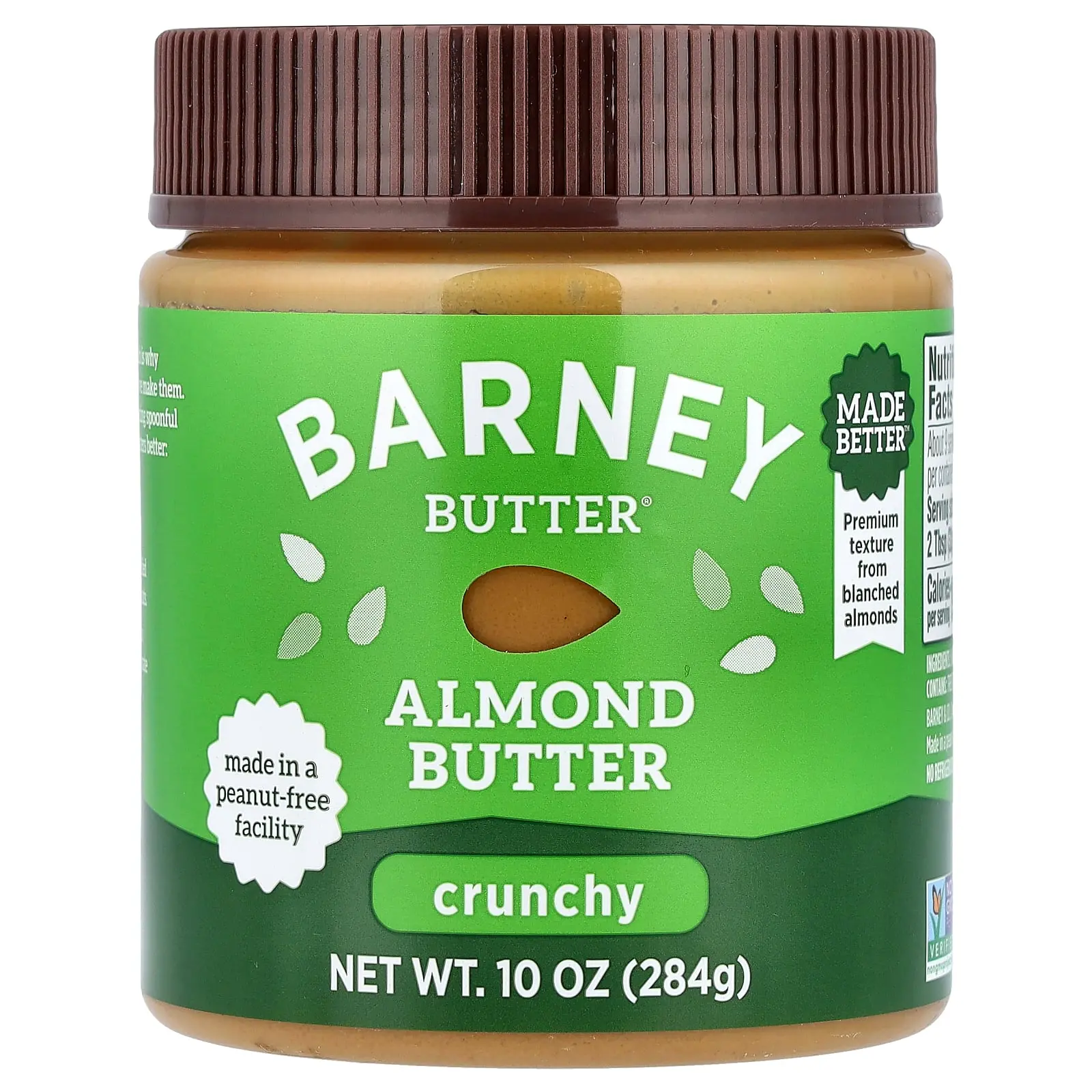 Barney Butter Almond Butter, Crunchy, 10 oz (284 g)