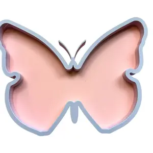 Coquette Butterfly Tray 3D Pink Classic PVC Jewelry & Crafting Tray BPA Free with Lid Drinkware Stylish Home Decor Organiser Boxes Ornaments