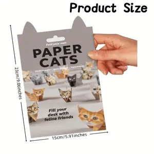 50pcs Creative Children DIY Geometric Origami Cat & Dog Kits, Handmade Craft Supplies, Art Supplies, Perfect for Kids' Creativity Development