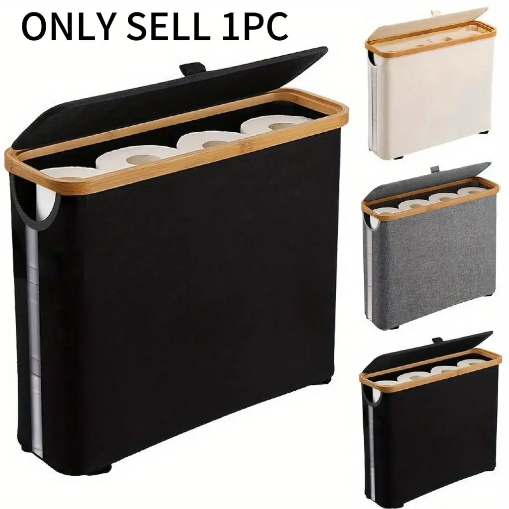 Bohemian-style toilet paper holder, modern bathroom storage cabinet, towel storage box, Bathroom Organizer, ultra-thin roll paper storage container, Bathroom Accessories Organizer, Boho Bathroom Accessories