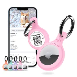 PawView 2-in-1 AirTag Holder & QR Code Pet ID Tag for Dogs & Cats (AirTag Not Included)