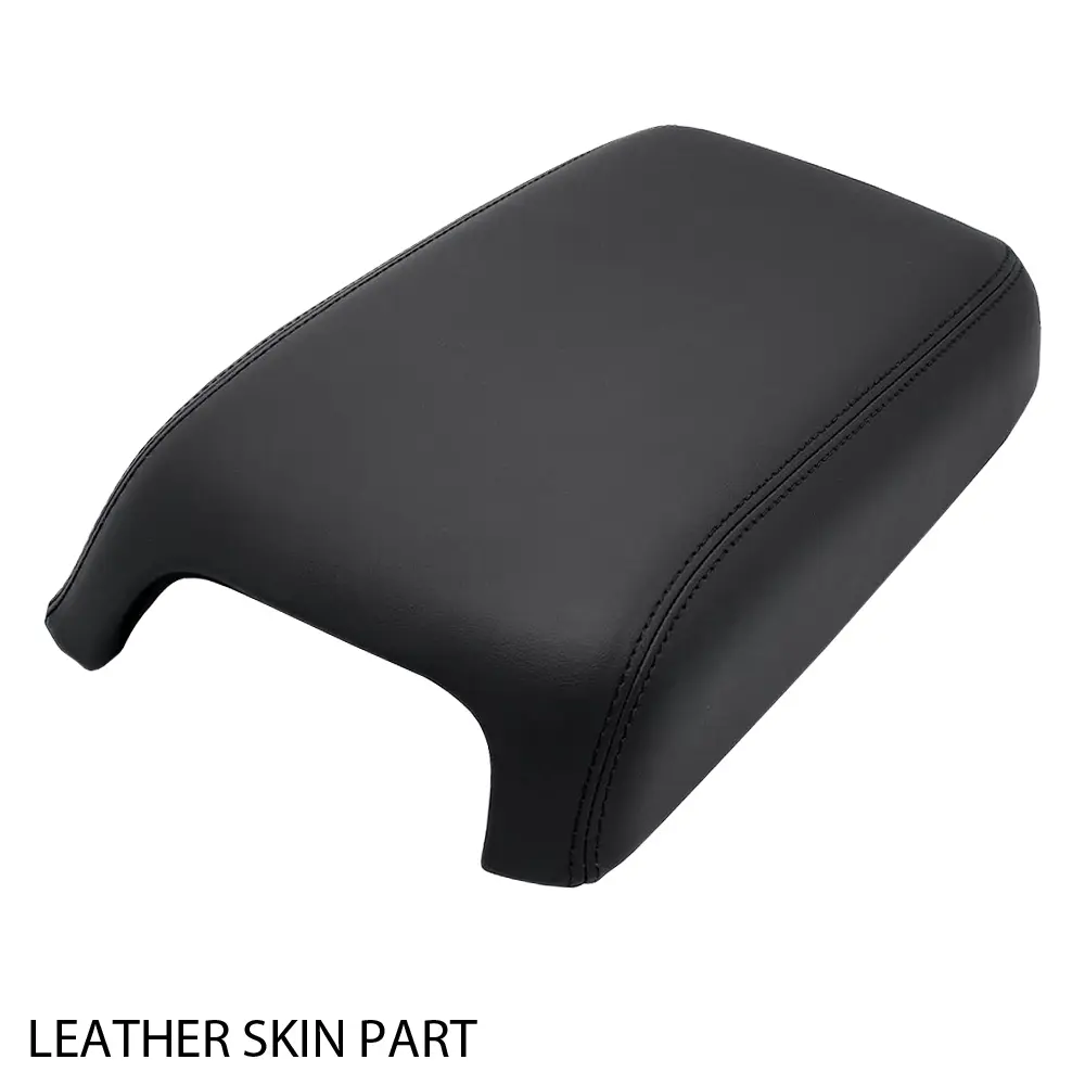 CROSSDESIGN  Antibacterial Abrasion-Resistant Leather Console Lid Armrest Replacement Cover, Car Armrest Pad, Prevents Bacteria and Mold, Black Car Interior Stowing & Tidying Accessory for 11-22 Dodge Charger