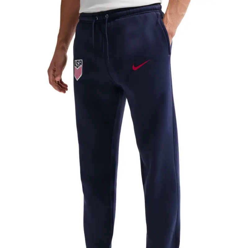 Nike Men's Classic Joggers - 80% Cotton/20% Polyester Brushed Fleece, Club Soccer Midnight Navy, Drawcord Elastic Waist, Extra Soft Soft Jogger Trousers for Sports, Drawcord Waist, Elastic Waistband, Sports Wear, Drawstring Waist