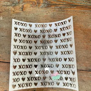 Xoxo Valentine Mylar stencil