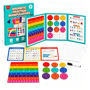 Magnetic Fraction Book for Kids — Math Toy That Actually Makes Fractions Click | Deluxe Set with Dry-Erase Card | Great for Elementary Math Practice
