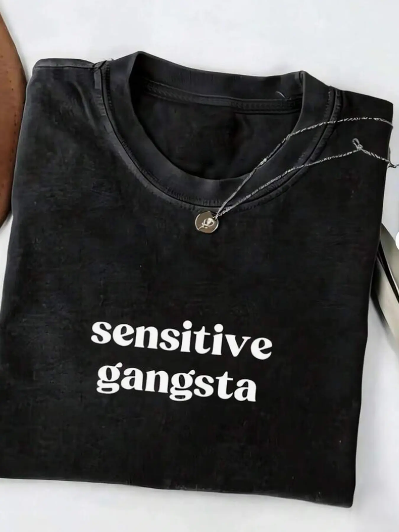 Sensitive Gangsta Quote T-Shirt Meme God Forbid L'm A Sensitive Gangster Graphic Tee Casual,Im A Mommy Mamacita T-Shirt Gift For Hereaster Outfits Streetwear Everyday