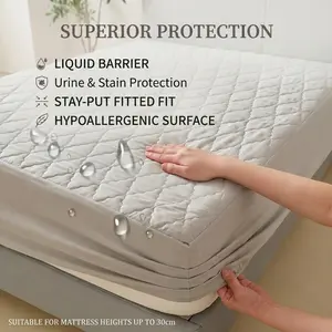 Waterproof Bed Sheet Protector, Queen Size, Contemporary Style, No Pillowcase Included, Comfortable & Skin-Friendly