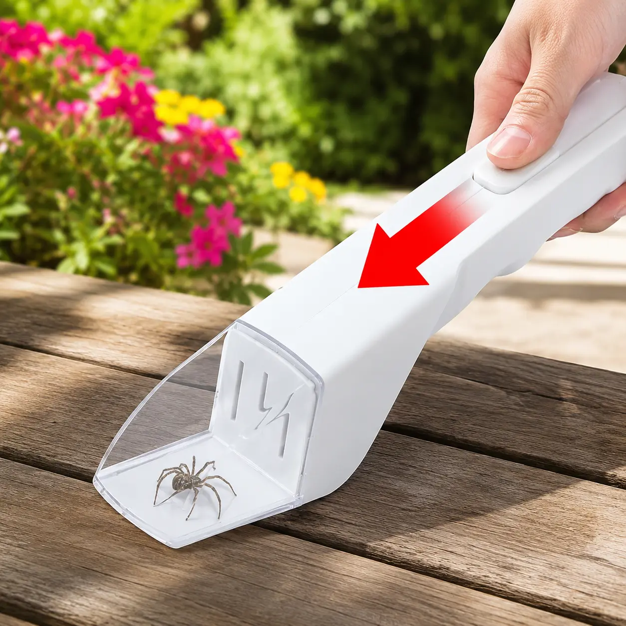 Portable Bug Catcher Tool - Handheld Insect Catcher with Quick Release, No-Touch Spider Trap for Bug Control Solutions, Indoor Pest Control, Home & Garden Use for Kids & Adults, No Batteries Required