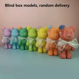 Random Color DIY Sticker Bear, 1 Count Glitter DIY Sticker Bear, Party Gift for Kids, Party Favors for Birthday, Wedding, Baby Shower