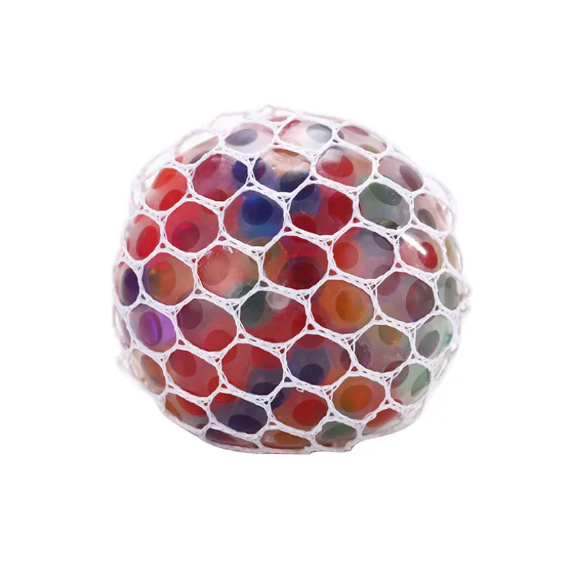 Colorful Stress Relief Mesh Squishy Ball - Anxiety Relief Squishy Fidget Toy, Portable Sensory Toy for Kids Adults Party Gift