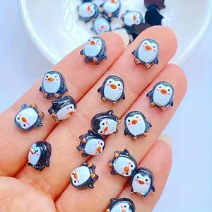 Cute Penguin Design Resin Ornament, 50pcs Mini Penguin Decoration, DIY Decorative Accessories for Scrapbooking, Crafts, Home Decor, Gift, DIY With Charms