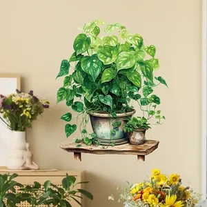 1 Piece Cultivated Plant Wall Sticker, Perfect for Living Room Bedroom or Study, Greenery Decor Gift, 3D Design, Home Decor, Wall Art Stickers, Wall Decal, No Ca Prop 65 Warning