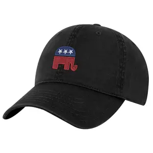 Elephant Baseball Cap | Embroidered Republican Elephant Hat | GOP Chino Twill Hat