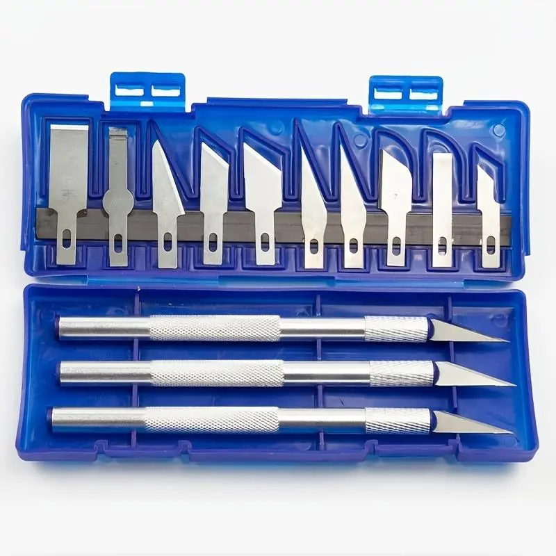 Aluminum Alloy Carving Knife Set, 13pcs/set Multifunctional Craft Decorating Knife Set, Professional Cutting Tool for Paper Cutting, Handmade Model Making