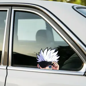 Anime Gojo Car Sticker size 4.5in Cartoon Automotive Exterior Decal for Anime Fans