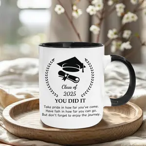 1pc, 11Oz, Ceramic Coffee Mug, Mug, Parker Cup Celebrating Graduation, Graduation Gift, a Gift for Both Men And Women, 11 Ounces, Cup, The Best Gift