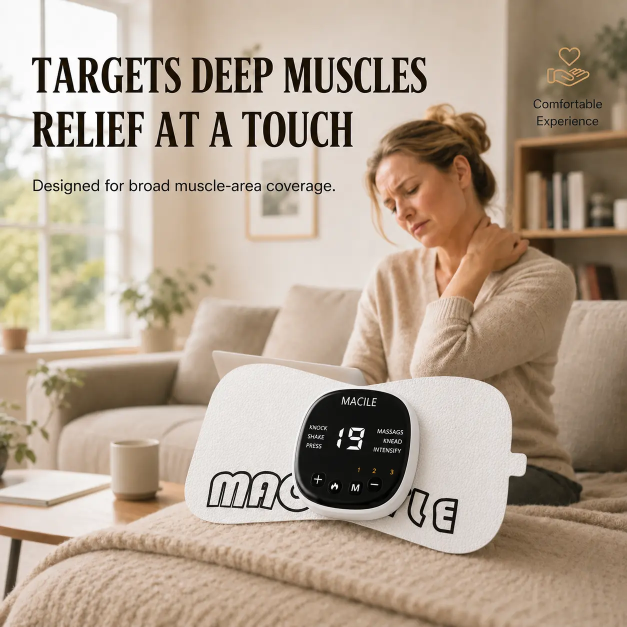 [Gift List] Rechargeable Electrical Wireles Heat Massage Patch ,Deep Tissue Relaxation For Back , Lower Back , Leg Neck ,Muscle Relief ,Full body relaxation, fitness , work relaxation, Workout Enhancer Core Glutes Trainer Body Sculpting Machine Body Shapi