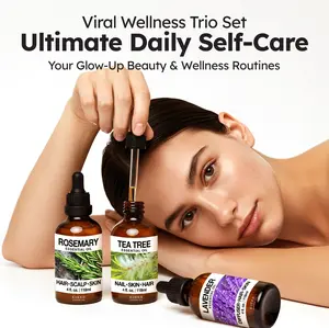 KUKKA USDA Organic Essential Oil Set, 3 x 4 Fl Oz, for Diffuser, Hair, Skin & Home, mothersdaygift