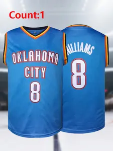 Vintage Basketball Jersey with Embroidered Letters and Numbers, Breathable Polyester Fabric for Training and Casual Wear, Loose-Fitting Style for Fall and Winter, Sports Jersey