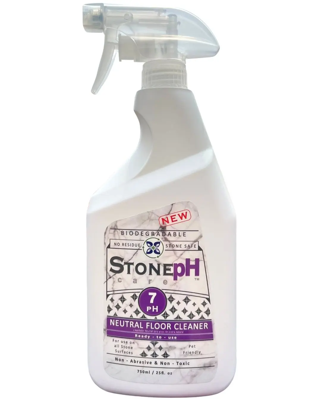 STONEPH Floor Cleaner Kitchen & Home Cleaning Surfaces: Safe, Lavender, Spray, Marble, Granite, Quartz, Travertine, Non Abrasive & Non Toxic, Biodegradable, Lavender, (25 fl. Oz)