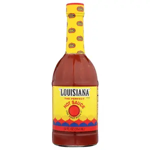 Louisiana Brand Hot Sauce 12OZ - Authentic Cajun Flavor & Perfect Balance for Fried Chicken Seafood & Gumbo - 12 FL OZ Bottle - Dip