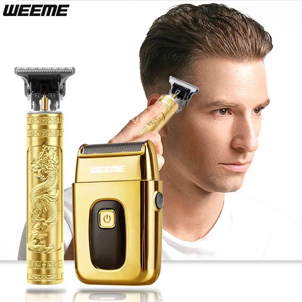 WEEME Men's Portable Electric Shaver & Beard Trimmer, Foil Razor with Type-C Fast Charge, Easy Clean, Compact Travel Grooming Kit Cordless USB Rechargeable Hair Clipper
