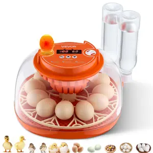 VEVOR 12 Egg Incubator, Automatic Egg Turner with LED Candler, Temperature & Humidity Control, 360 °   View Clear Window, Poultry Eggs Incubator for Home Farm, Hatching Chicks Ducks Goose Quail