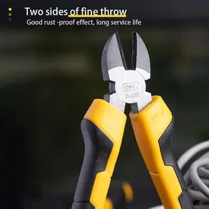 Wire Cutter Side Cutting Pliers High-carbon Steel Plastic Nippers Cable Pliers Cutting Side Pliers High Quality Hardware Tools 180mm