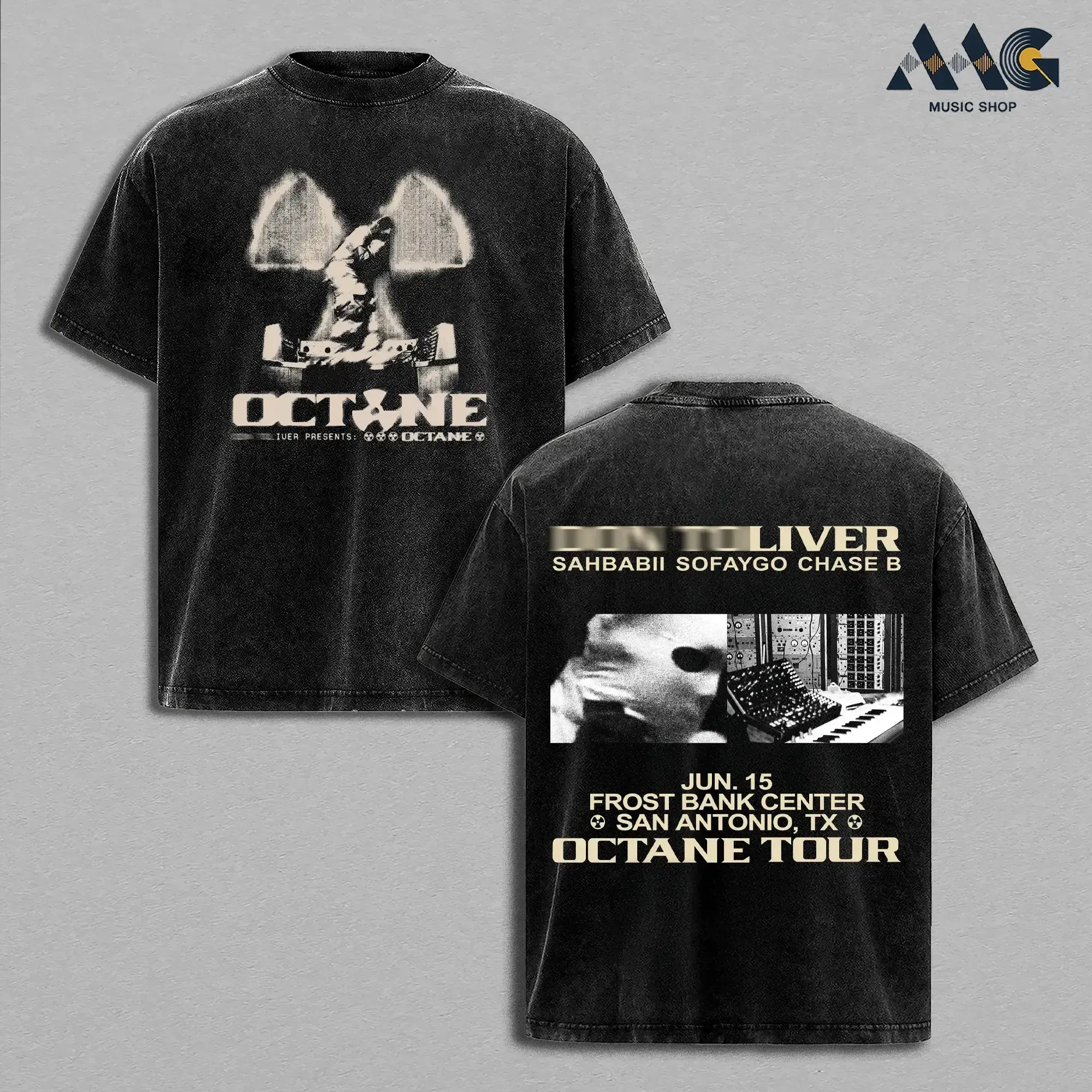 [Free Ship] Comfort Colors Octane Tour Sahbabii Sofaygo Chase B Graphic Tee, Hardstone Psycho Merch, Premium Acid T-Shirt, Jun 15 Frost Bank Center San Antonio TX