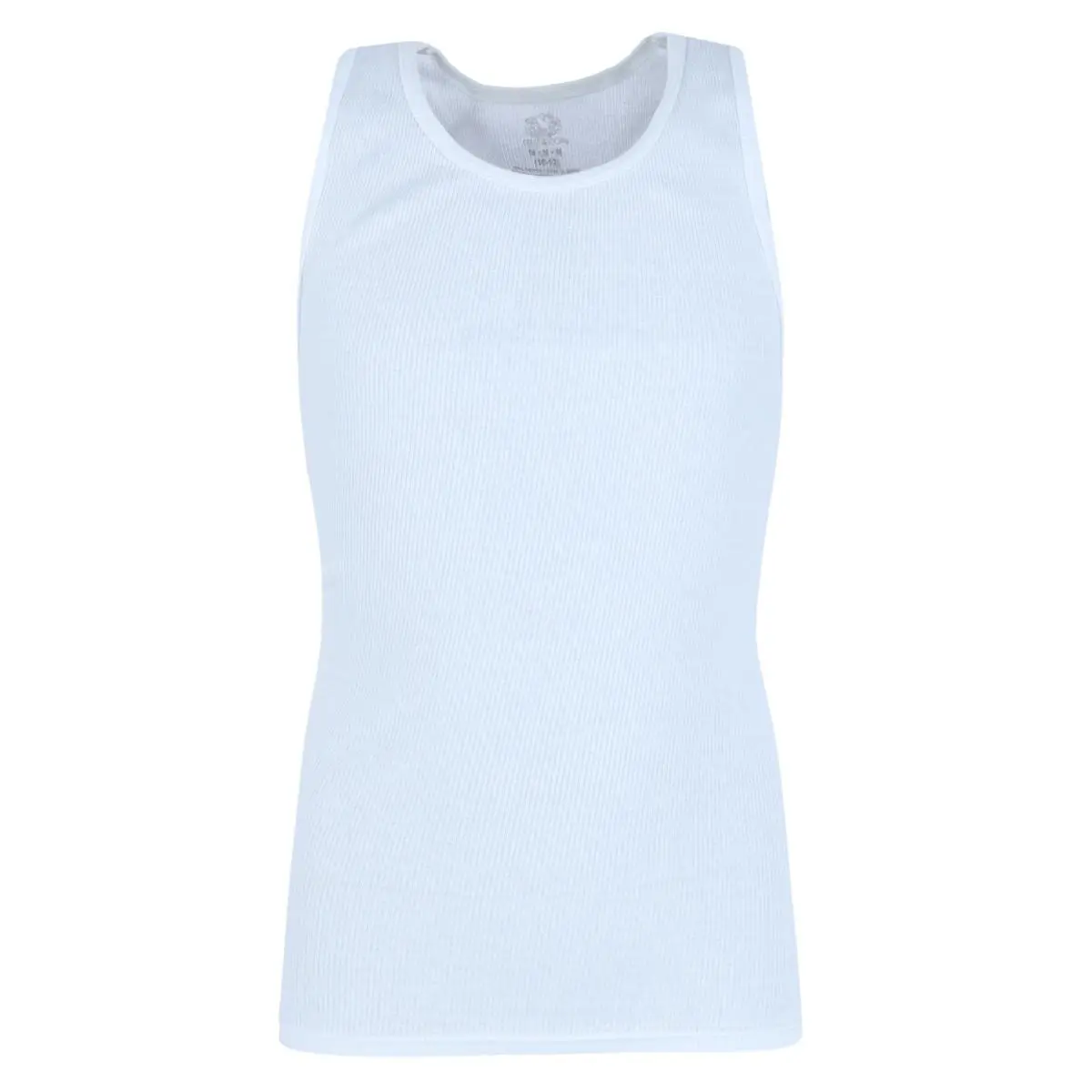Fruit of the Loom Boy's Ribbed White Tank Top A Shirts (5 Pack), Undershirts, Sleeveless Undershirts, Breathable Underwear, Tanks, Solid, Layering, Moisture Wicking
