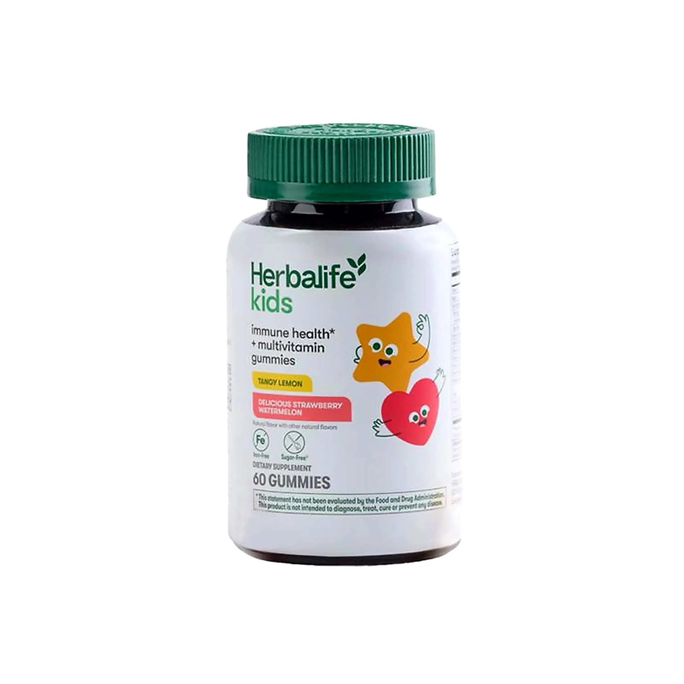 Herbalife Kids Edible Multivitamin Gummies, Strawberry Watermelon Flavor, B-Vitamin Complex Children Vitamins & Supplements, with C, D, E, Zinc, Sugar-Free, Gluten-Free, Pectin-Based, for Ages 4+ Daily Nutrition Dietary Supplement