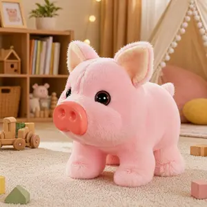 Summervibes Adorable Plush Piglet Electronic Pet Toy with Lifelike Vocalisation