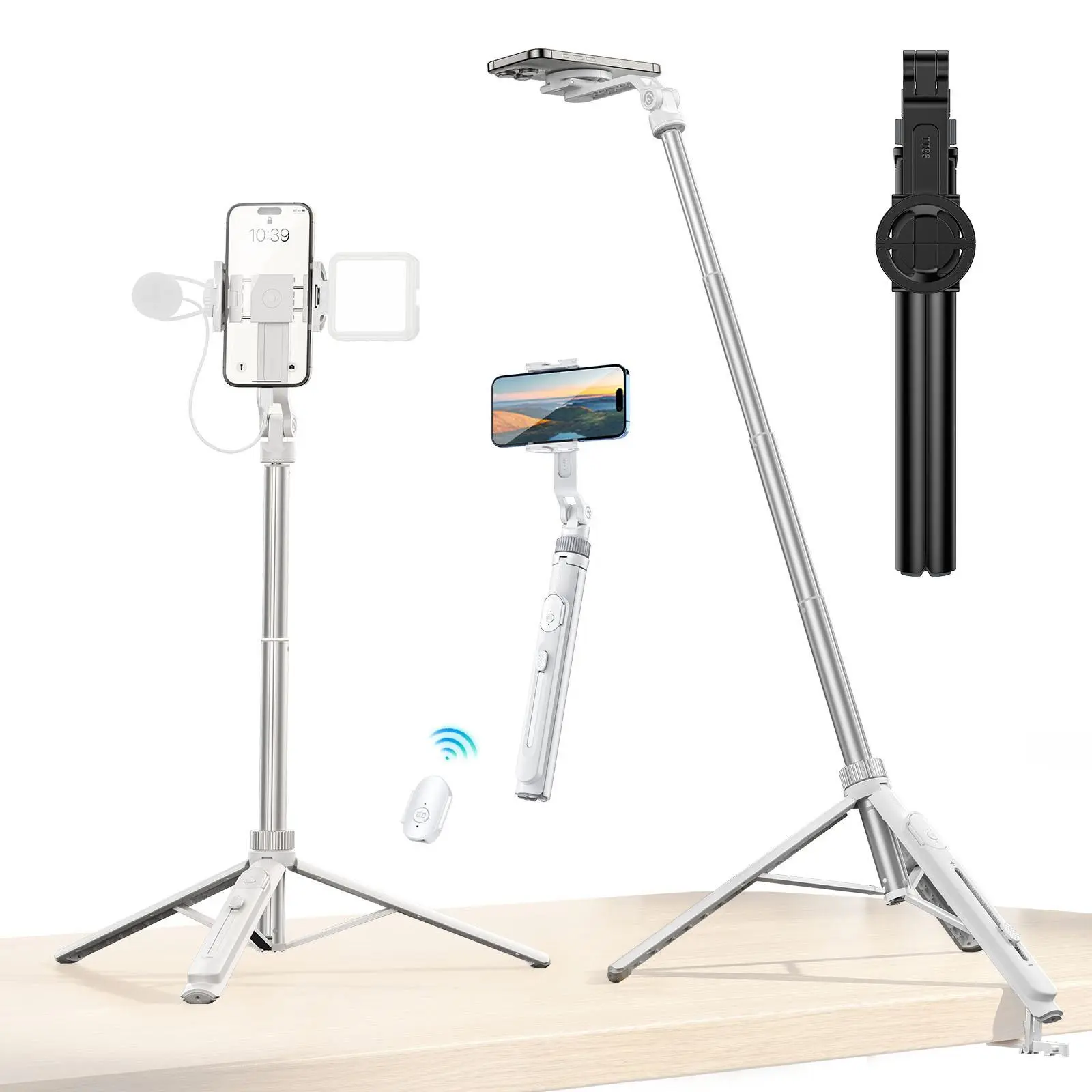 Ulanzi TT88 Magnetic Smartphone Selfie Stick, Magsafe Phone Stand for Apple iPhone, Live Stream Vlog Shooting, Portable Tripod, Selfie Accessories, Mobile Phone Accessory, Cellphone Accessories, Model Xinghao Tt88