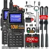 2 Pack BAOFENG K5Plus Ham Radio 10W Long Range Handheld Rechargeable Walkie Talkies for Adults 5RM NOAA Weather Two Way Radio Copy Frequency with Programming Cable Speaker Mic,Type-C Charging