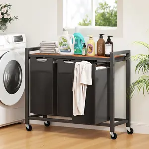 Sweetcrispy Rolling Laundry Hamper with Pull-Out Removable Bag Freestanding Clothes Basket Organizer with Wheels Adjustable Feet for Bedroom or Bathroom Sweetcrispy Rolling Laundry Hamper with Pull-Out Removable Bag Freestanding Clothes Basket Organizer with Wheels Adjustable Feet for Bedroom or Bathroom