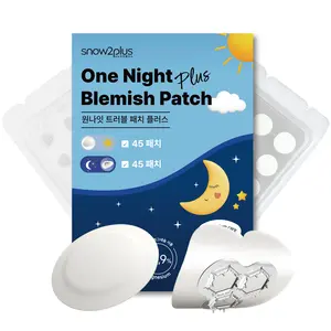 Snow2plus One Night Blemish Patch – Ultra-Thin Hydrocolloid Blemish Stickers with Magnesium, Nighttime Spot Care for Acne-Prone Skin (90 Count)
