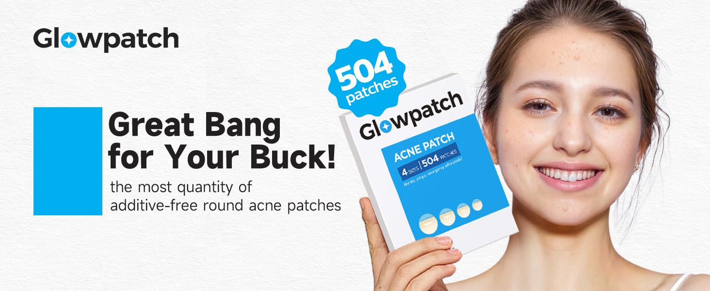 Glowpatch Pimple Patch(840 Counts 4 Sizes), Hydrocolloid Spot Stickers, Zit Stickers for Face, Clear Acne Dots for Covering Zits, Blemishes, and Breakouts, #SpringStatements