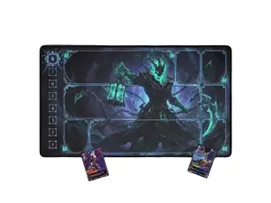 Thresh Riftbound Playmat - With Themed Zones, Thresh Playmat, Thresh Riftbound Mat, LOL Playmat, , Fantasy Card Battle Play Mat, Tabletop Strategy Card Game Mat, Large Rubber Base Playmat