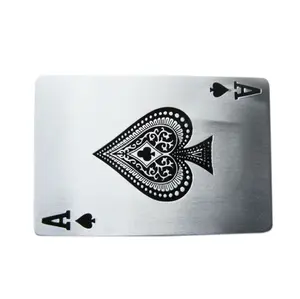 Antique Brushed Silver Black Enamel Casino Rectangle Belt Buckle