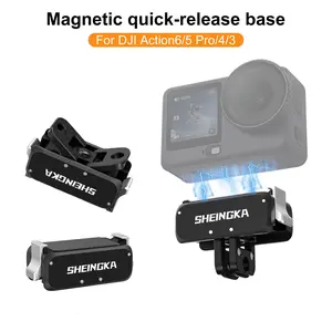 Dji Osmo Action 6 Magnetic Adapter, Foldable Quick Release Plate, 1/4 Thread Universal Interface, Compatible with Dji Osmo Nano/action 6