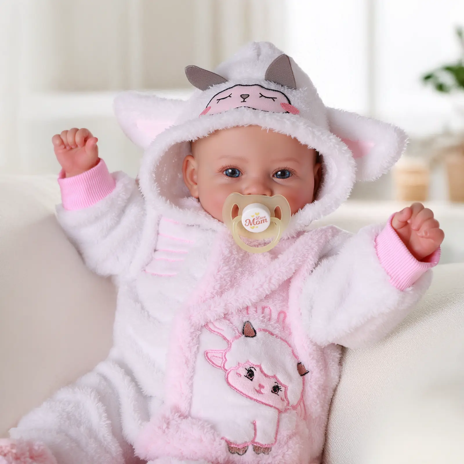 #Summervibes#DealsForYouDays BABESIDE Lifelike Reborn Baby Dolls 17Inch Fabric body+vinyl limbs Real Life Baby Dolls with Toy Accessories For kids Age 3+ Suitable gifts for Mother's Day Valentine'sDay Children's Day & Christmas