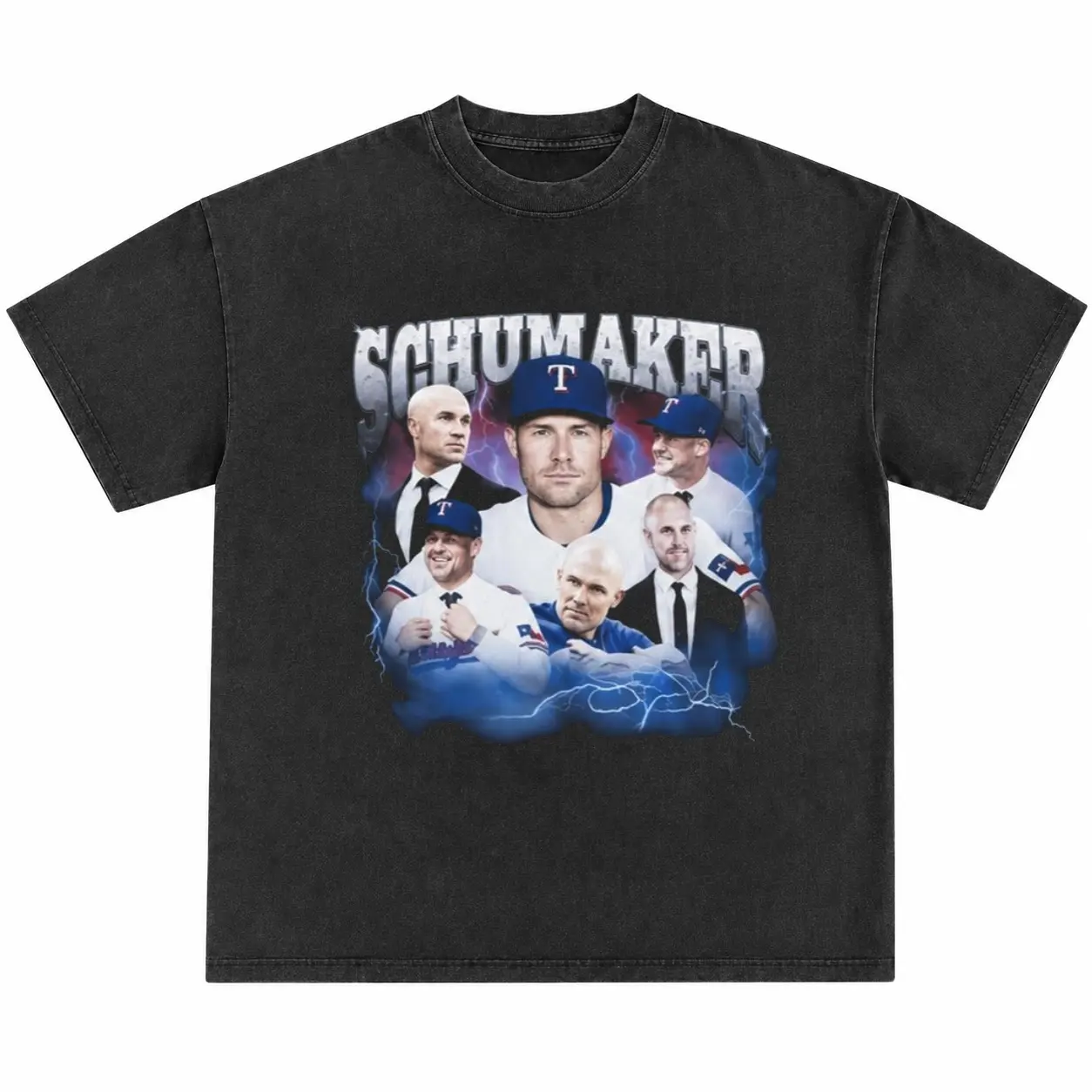 Schumaker Texas Baseball Vintage Washed Graphic T Shirt Retro Sports Fan Tee Oversized Baseball Coach Shirt Casual Streetwear Graphic Tee Soft Cotton Unisex Gift for Fans Menswear & Underwear - Men's Tops - T-shirts - Men's Short-sleeve T-shirts