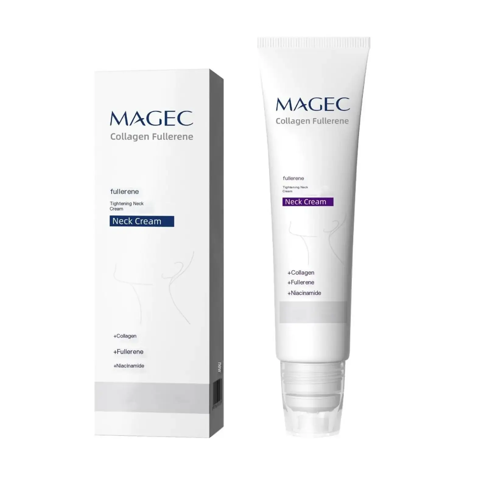 Reduces Wrinkles and Double Chin,Five Rollers for All Around Massage,Neck Firming Cream,Collagen Neck Cream,Hydrating Neck Moisturizer,Relieves Edema,Suitable for Wrinkled Skin,with Hyaluronic Acid,VitaminC+E.
