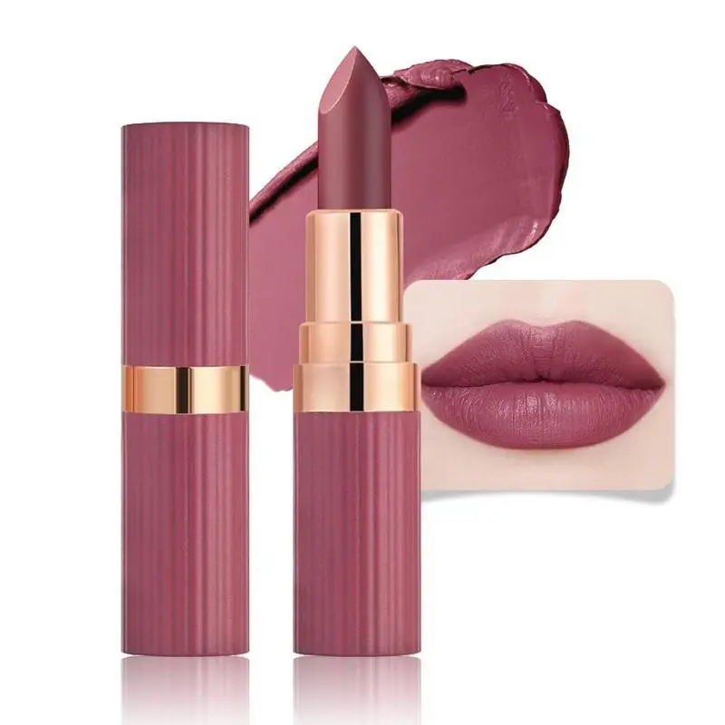 Hydrating Matte Lipstick, Long-Lasting Waterproof Rich Color with a Smudge-Proof Finish - Silky-Lightweight Lip Care for All Skin Types, for Everyday Glam or Special Events, Cosmetic, Hydrate, Daily Wear, High Pigment, Moisturizer, Deep Hydrates