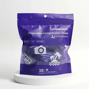 Compressed Face Towels Candy Pack, 30pcs + 6pcs Portable Style, Pure Cotton High Absorbency, Water Activated Large Size, Ideal for Travel & Hotel