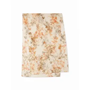 Cider FLORAL PATTERN FAUX SILK SCARF