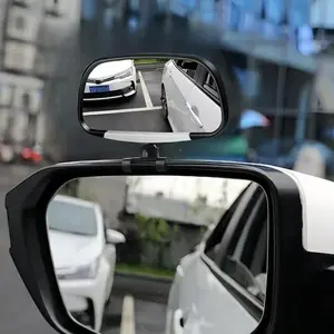 Car Rearview Mirror, Adjustable Angle Car Side Mirror, Wide-angle Auxiliary Mirror, Blind Spot Mirror, Large Field View Mirror, Car Accessories